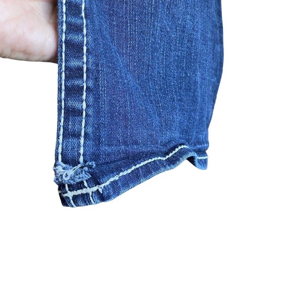 True Religion Disco Billy Big T Jeans Women's Size 28 Bootcut Dark Wash USA Made - Picture 3 of 14